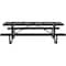 Global Industrial Rectangle Picnic Table, Black, Perforated Metal, 96 in L 694555BK - alternate 6